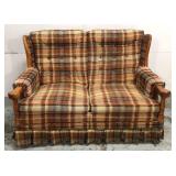 Plaid vintage loveseat
