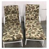 Two patio chaise lounges