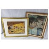 Framed art prints lot