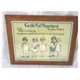 1922 Framed Sunday school certificate