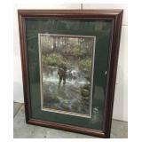 Framed fly fishing portrait