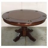 Reversible top wood game table