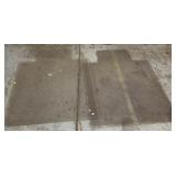 Two plastic office chair mats