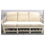 White rattan sofa