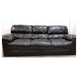 Brown leather couch