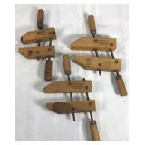 Three small Jorgensen Woodworking clamps