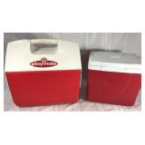 Two lunch size coolers