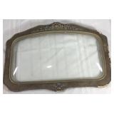 Curved glass antique picture frame