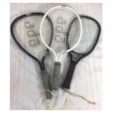 Trio of racquetball/squash rackets
