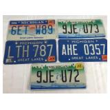 Various Michigan license plates