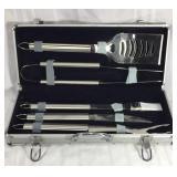 Stainless steel barbecue grill set