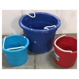 Three garden tubs
