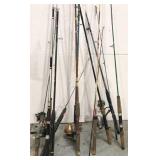 Lot of fishing rods
