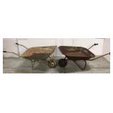 Two wheelbarrows