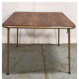 Folding card table