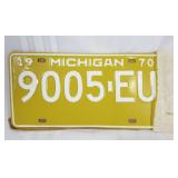 1970 Michigan license plates set