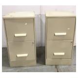Pair of file cabinets