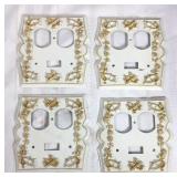 Lot of vintage metal electric outlet covers