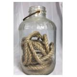 Linit jar with decorative rope