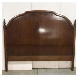 Antique wood headboard