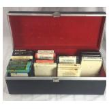 8 track tapes with storage case
