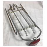 Vintage metal bicycle rack w/ reflector