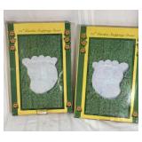 Pair of garden stepping stones feet