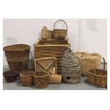 Large wicker basket lot
