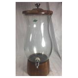 Wood and glass beverage dispenser