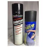 Two cans of spray rubber undercoating