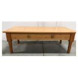 Wood coffee table