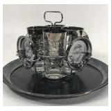 Vintage bar serving set