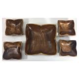 Wood bowl set