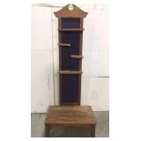 Tall standing display shelf