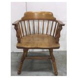 Wood barrel chair