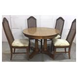 Cane back chairs and table dining set