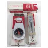 Spring scales in original boxes