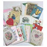 Stack of vintage greeting cards