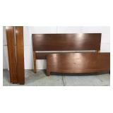 Mid century wood bed frame