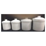 White kitchen canister set