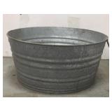 Large galvanized wash tub