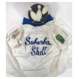 Vintage bowling shirt and vase