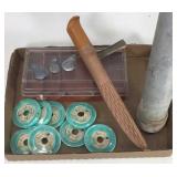 Vintage fishing gear w/ Wonder-rod holder