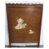 Vintage baby crib headboard