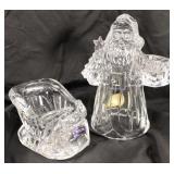 Crystal Santa Claus and sleigh