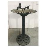 Metal bird bath