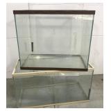 Two glass aquarium tanks
