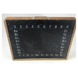 Vintage tabletop chalkboard box