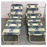 Pair of patio loungers