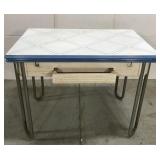 Vintage enamel top table w/ pull out leaves